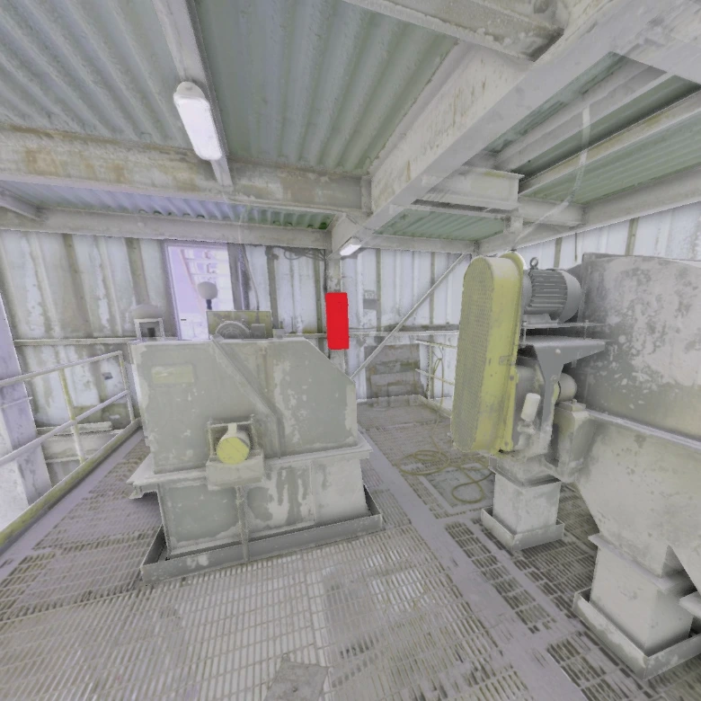 Laser scanned facility interior in Matrise