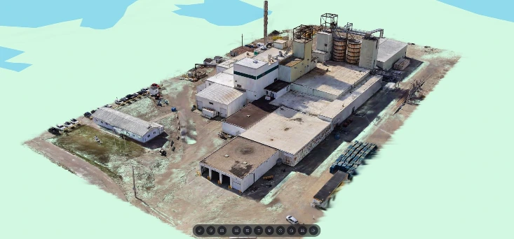 Aerial digital twin of an industrial site